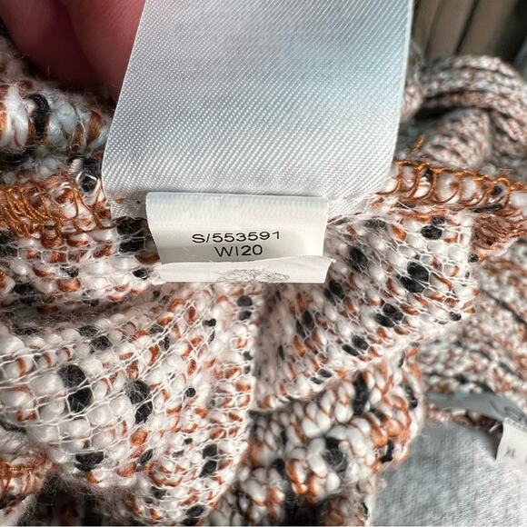 LOFT XL Boucle Sweatshirt & Skirt Set Drawstring Waist Marled Knit EUC - Picture 9 of 11